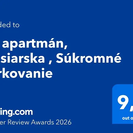 Joe Apartman, Maesiarska , Sukromne Parkovanie